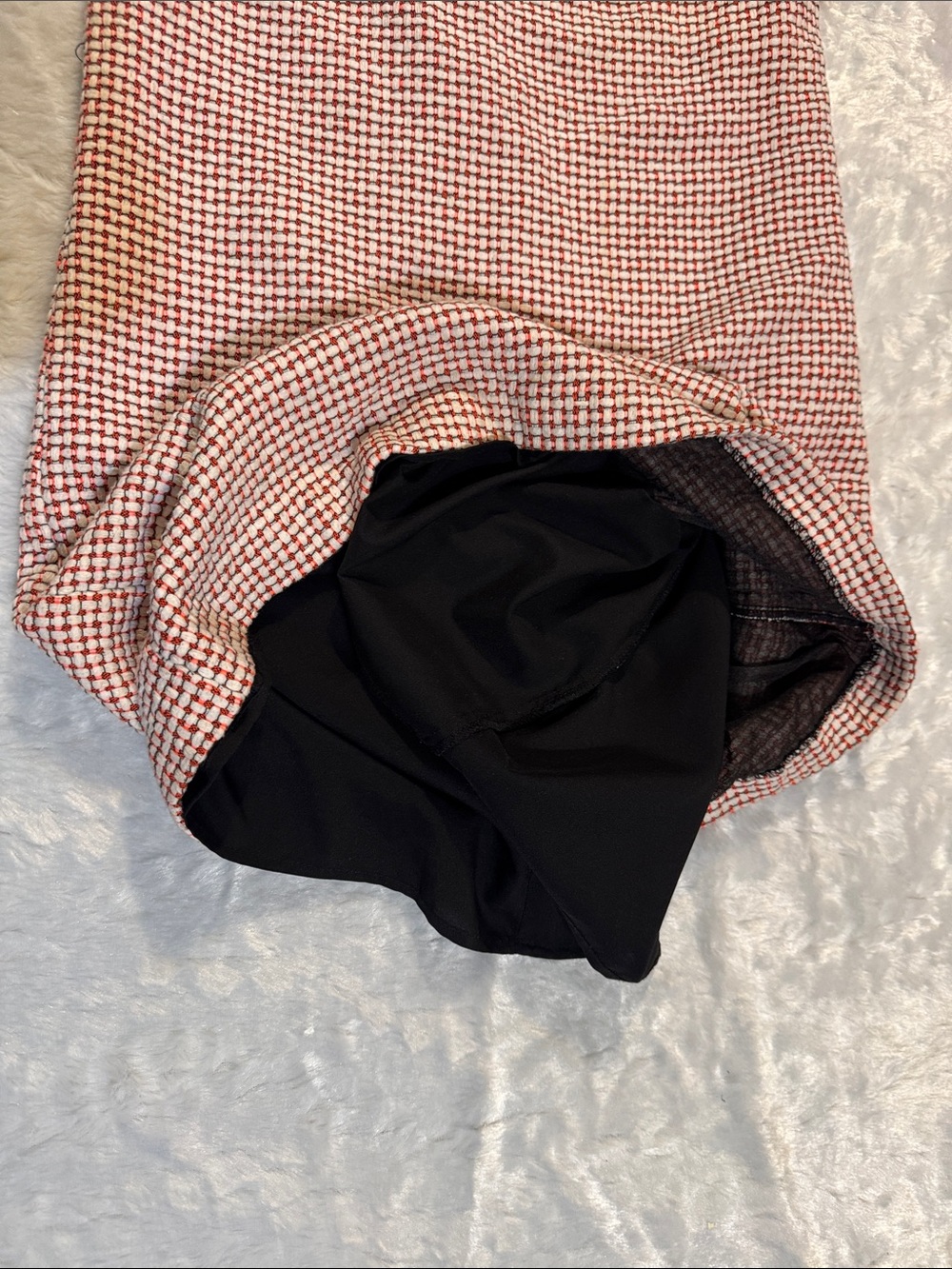 CeCe Pink Houndstooth Dress with Black Trim and Bow - Picture 6 of 11